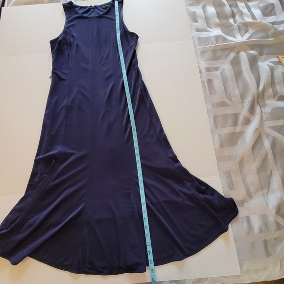 Banana Republic Blue Sleeveless Midi Dress Sz 8 - Picture 10 of 11